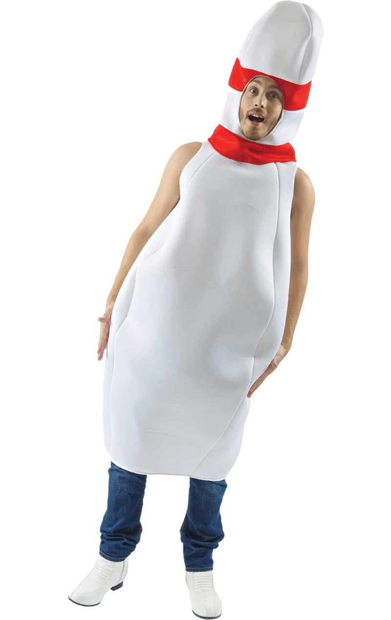 Adult Bowling Pin Costume 1 Adult Bowling Pin Costume