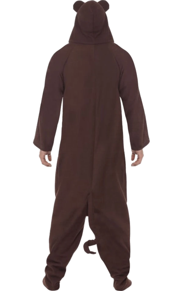 Smiffys Monkey Onesie Costume 3 Smiffys Monkey Onesie Costume - Image 3