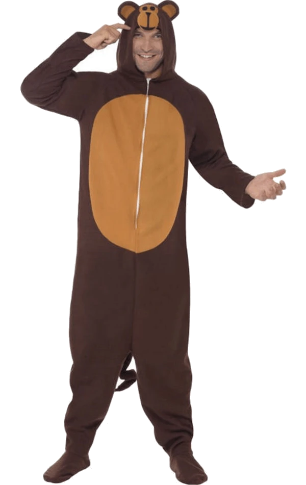 Smiffys Monkey Onesie Costume 1 Smiffys Monkey Onesie Costume
