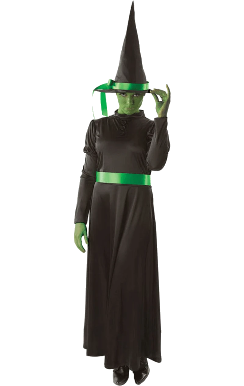 Adult Wicked Green West Witch Costume 1 Adult Wicked Green West Witch Costume