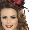 Smiffys Red Mini Top Hat Headband -Smiffys Sale Store 00015905p