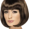 Smiffys Short Brown Bob Wig With Fringe