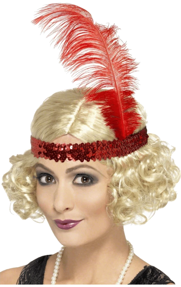 Smiffys Flapper Blonde Wig & Headband 1 Smiffys Flapper Blonde Wig & Headband