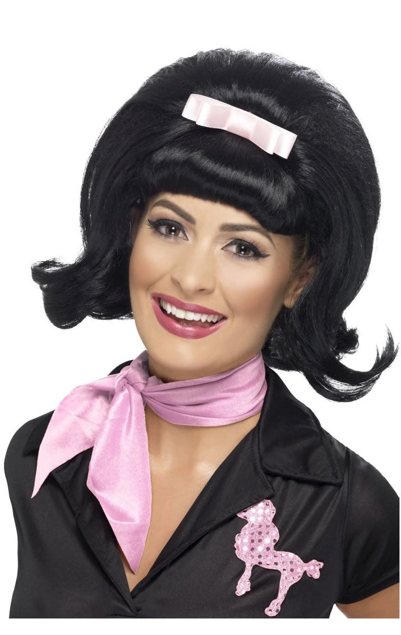 Smiffys 50s Sweetheart Black Wig 1 Smiffys 50s Sweetheart Black Wig