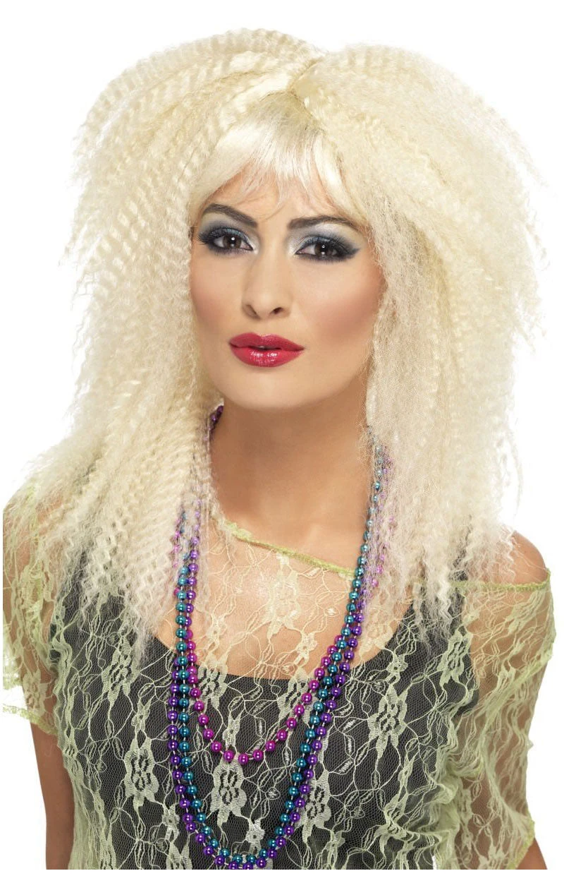 Smiffys Crimped Blonde Wig 1 Smiffys Crimped Blonde Wig