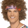 Smiffys Brown Hippy Afro With Headscarf