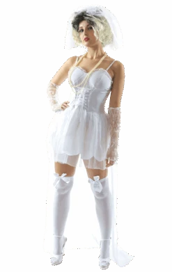 Womens 80s Virgin Bride Costume