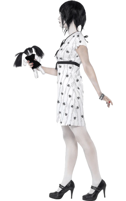 Smiffys Womens Abby Creepy Halloween Doll Costume 2 Smiffys Womens Abby Creepy Halloween Doll Costume - Image 2