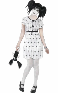 Smiffys Womens Abby Creepy Halloween Doll Costume