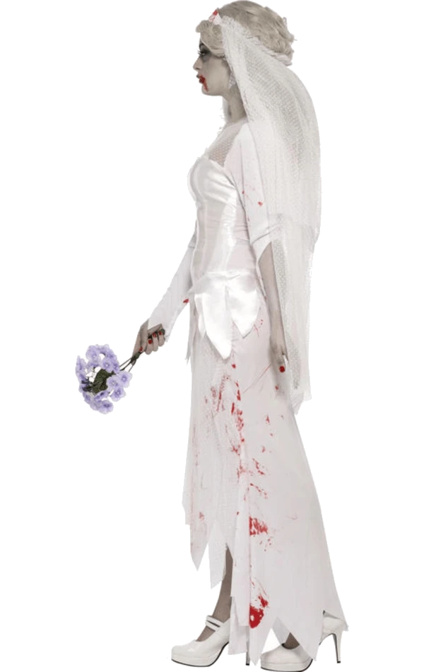 Smiffys Womens Dead Ghost Bride Costume 2 Smiffys Womens Dead Ghost Bride Costume - Image 2