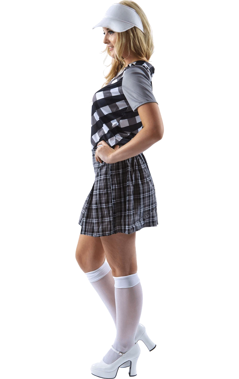 Womens Pub Golf Costume - Black 2 Womens Pub Golf Costume - Black - Image 2