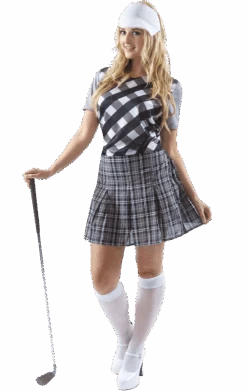 Womens Pub Golf Costume - Black
