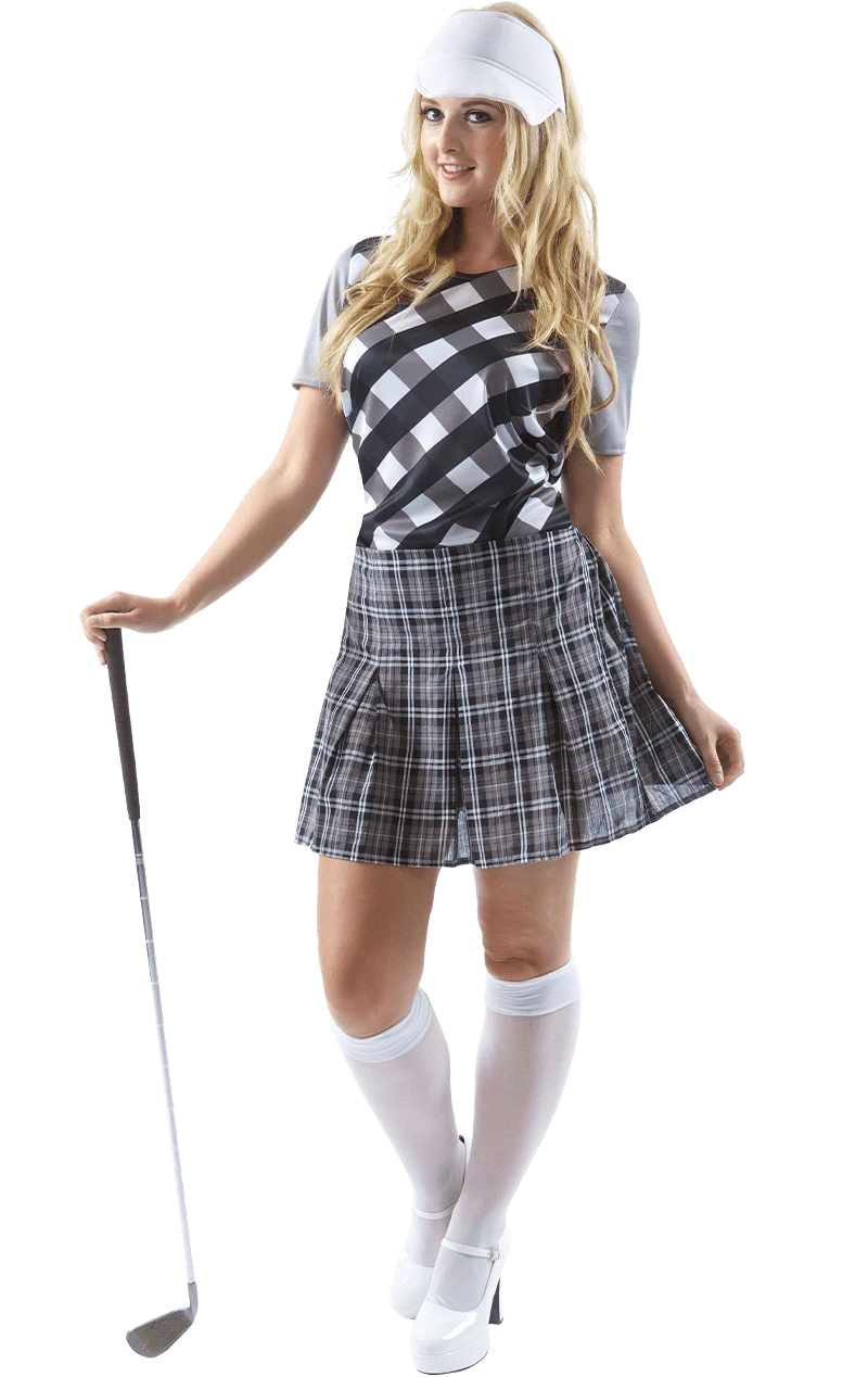 Womens Pub Golf Costume - Black 1 Womens Pub Golf Costume - Black