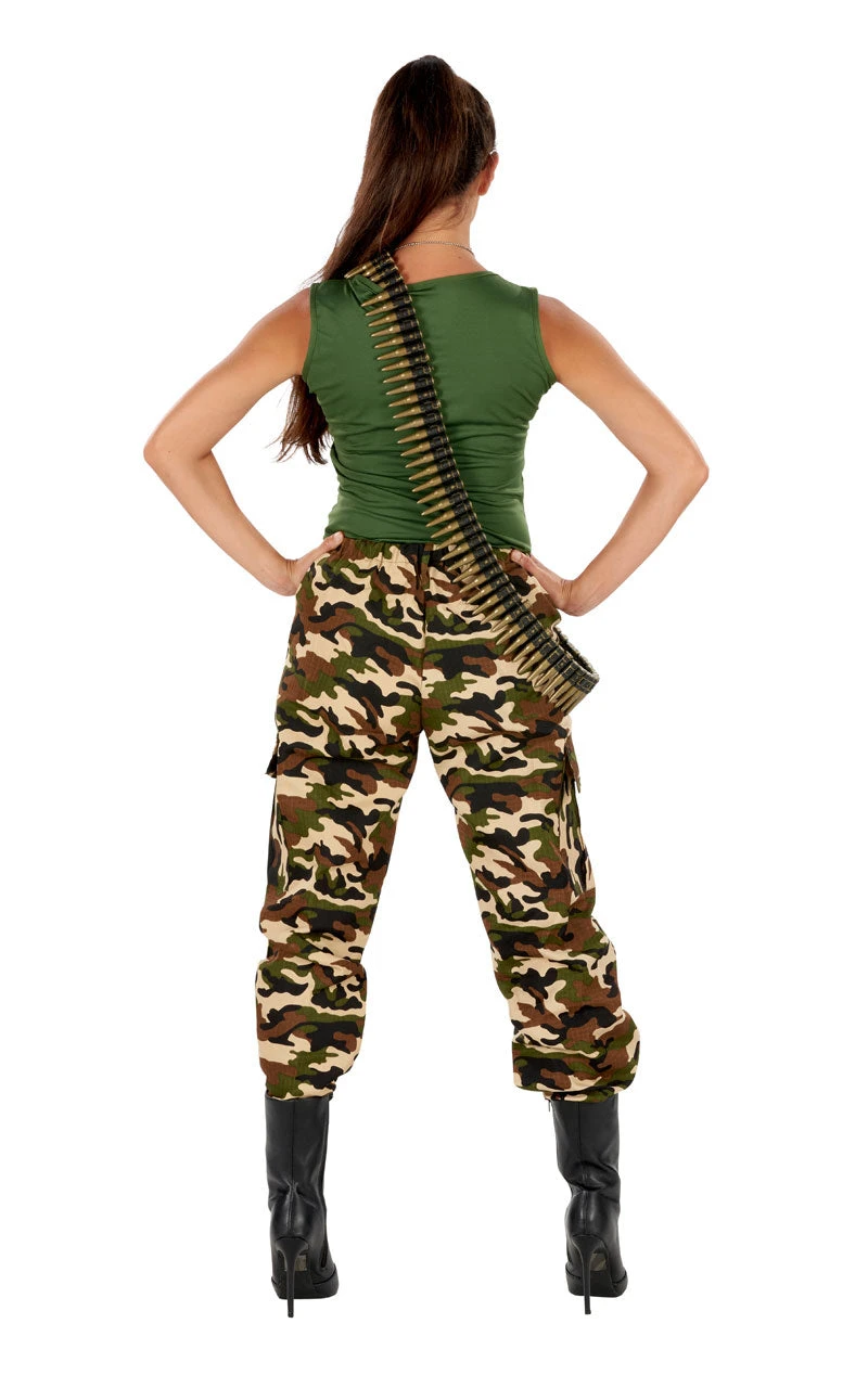 Ladies Camo Army Costume 2 Ladies Camo Army Costume - Image 2