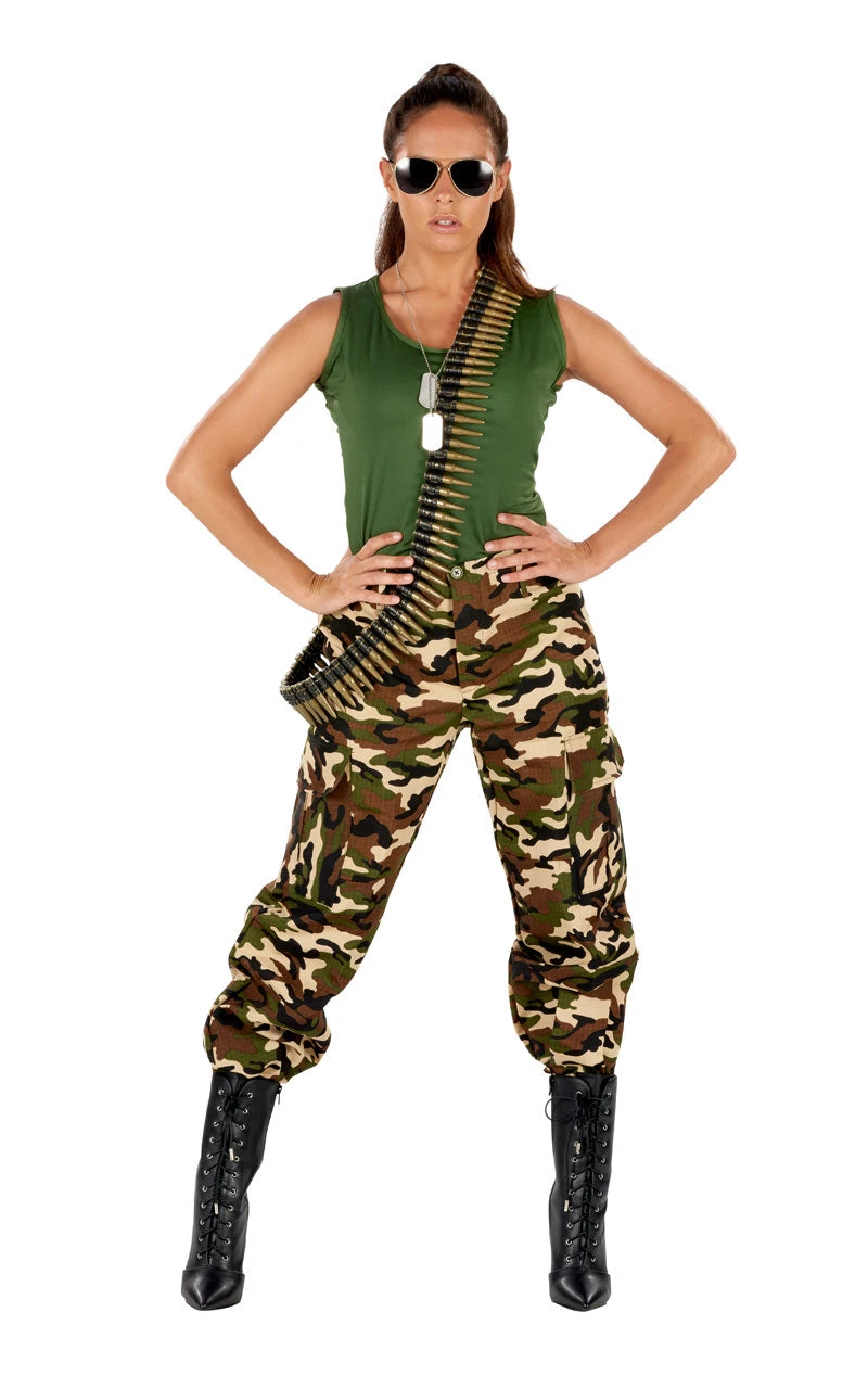 Ladies Camo Army Costume 1 Ladies Camo Army Costume