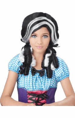 Black & White Doll Curl Wig
