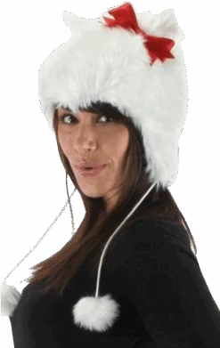 Kitty Pompom Hat