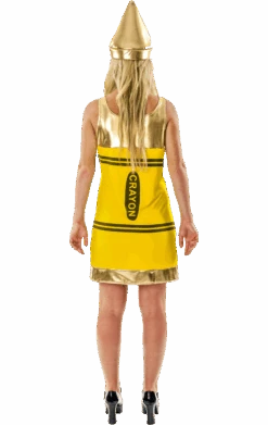 Womens Yellow Crayon Dress Costume -Smiffys Sale Store 00018422a02