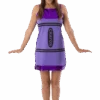 Womens Purple Crayon Dress Costume