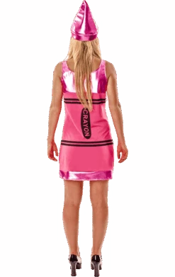 Womens Pink Crayon Dress Costume -Smiffys Sale Store 00018444a02