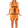 Womens Orange Crayon Dress Costume 7 Womens Orange Crayon Dress Costume -Smiffys Sale Store 00018449p