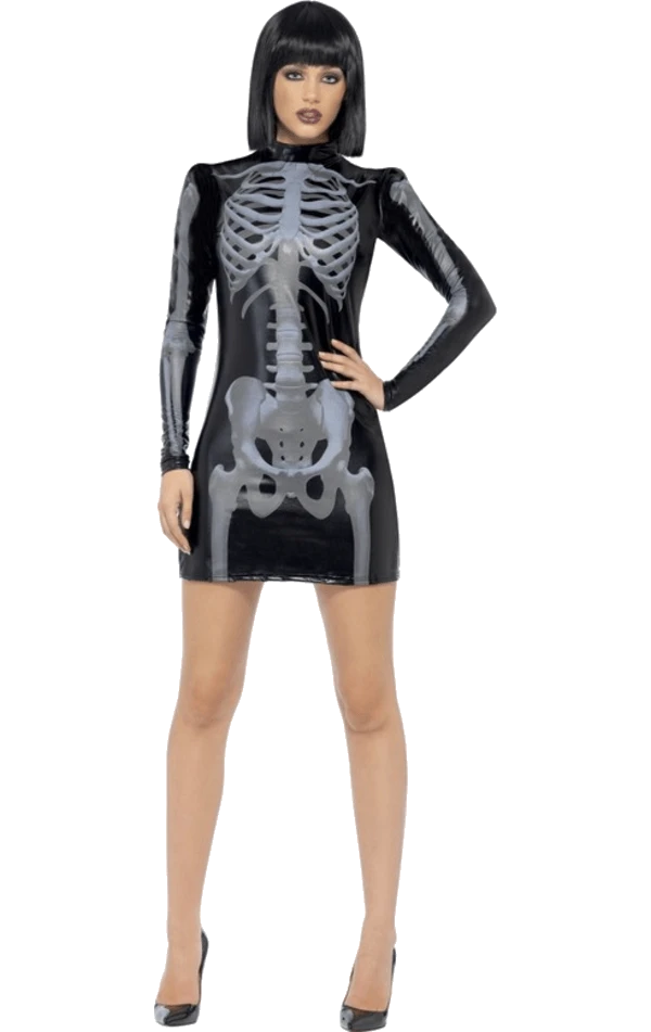 Smiffys Womens Miss X-Ray Skeleton Costume 1 Smiffys Womens Miss X-Ray Skeleton Costume