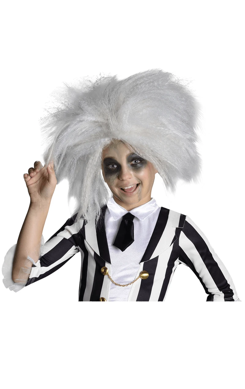 Kids Grey Beetlejuice Wig 1 Kids Grey Beetlejuice Wig
