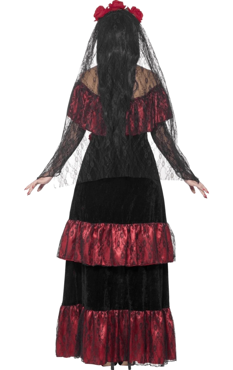 Smiffys Ladies Day Of The Dead Dress Costume 3 Smiffys Ladies Day Of The Dead Dress Costume - Image 3