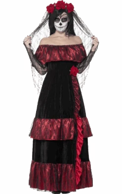 Smiffys Ladies Day Of The Dead Dress Costume