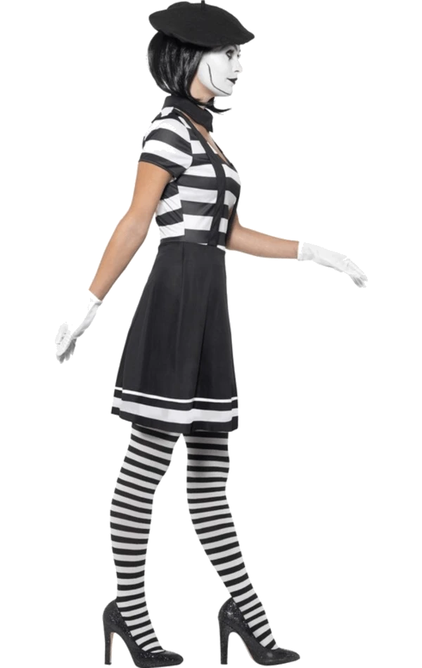 Smiffys Womens Mime Artist Costume 2 Smiffys Womens Mime Artist Costume - Image 2