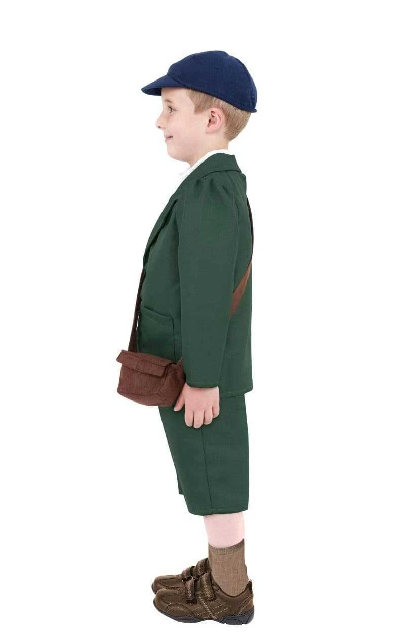Smiffys Kids WW2 Evacuee Boy Costume 2 Smiffys Kids WW2 Evacuee Boy Costume - Image 2