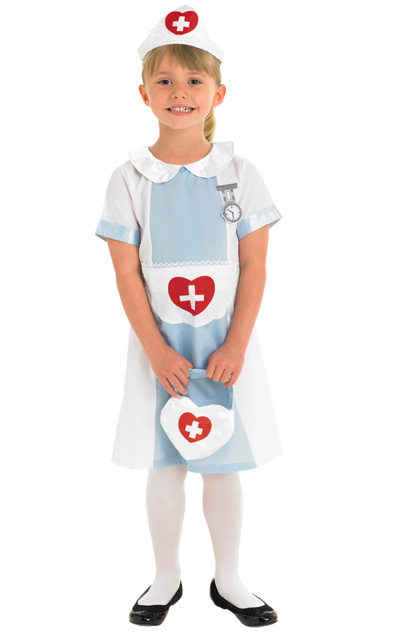 Kids Nurse Fancy Dress Costume 1 Kids Nurse Fancy Dress Costume