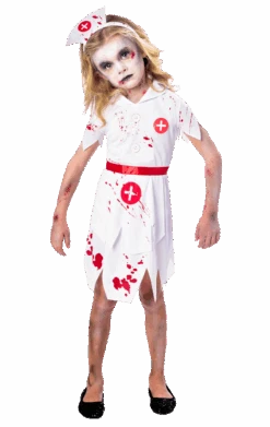 AMSCAN Kids Zombie Nurse Costume