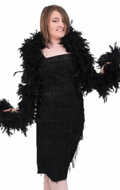 GENERIC Black Feather Boa Accessory