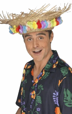 Smiffys Hawaiian Straw Hat Accessory