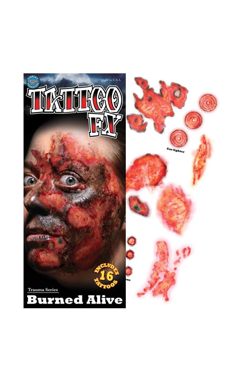 Burned Alive Temporary Tattoos 1 Burned Alive Temporary Tattoos