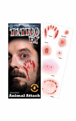 Animal Attack Temporary Tattoos