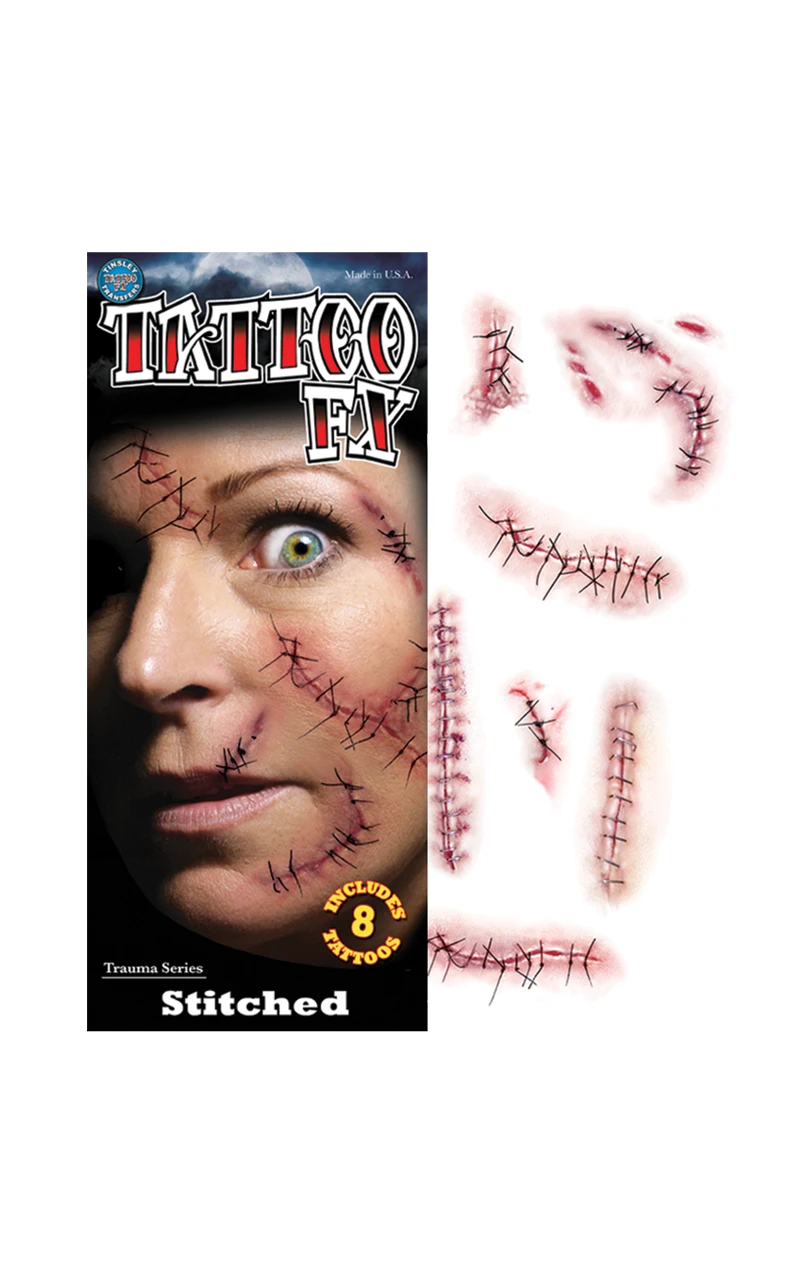 Stitched Up Temporary Tattoos 1 Stitched Up Temporary Tattoos