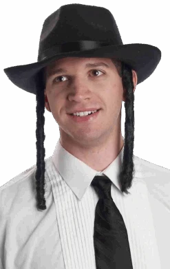 Forum Novelties Rabbi Hat With Payes Accessory
