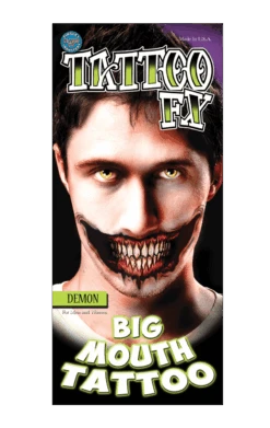 Demon Mouth Tattoo Accessory