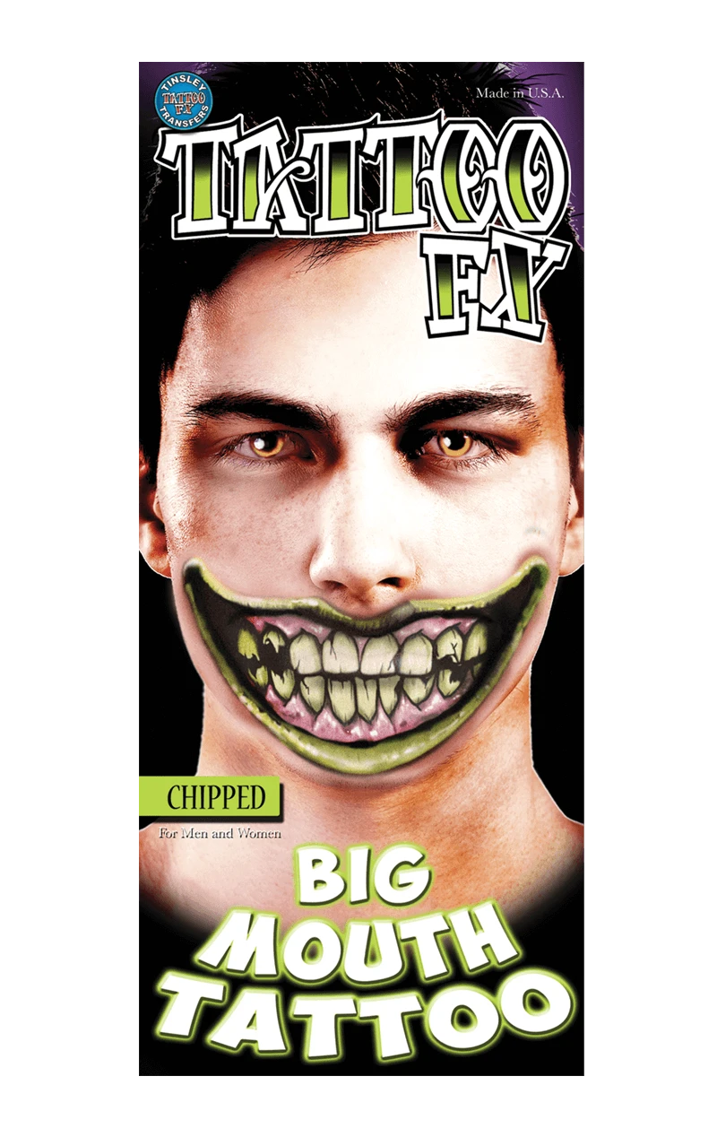Chipped Mouth Tattoo Accessory 1 Chipped Mouth Tattoo Accessory