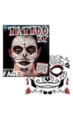Day Of The Dead Face Tattoo