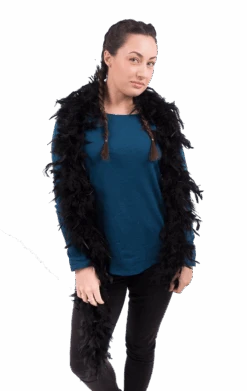 Black Feather Boa Accessory