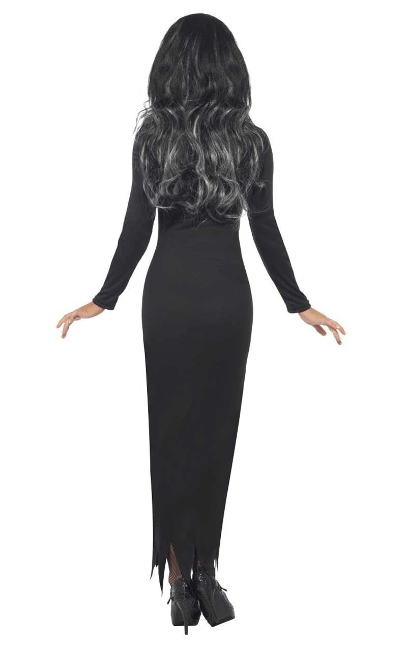 Smiffys Womens Skeleton Maxi Dress Costume 3 Smiffys Womens Skeleton Maxi Dress Costume - Image 3