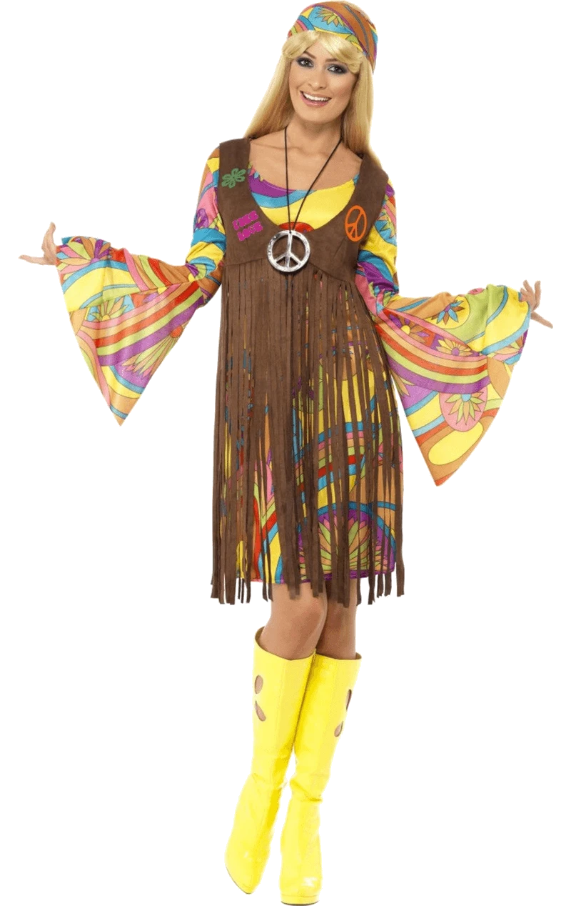Smiffys 1960s Groovy Lady Costume 1 Smiffys 1960s Groovy Lady Costume