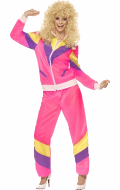 Smiffys Womens 80s Retro Shellsuit Costume