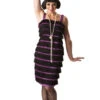 Purple & Black Flapper Costume 2 Purple & Black Flapper Costume -Smiffys Sale Store 00060618p