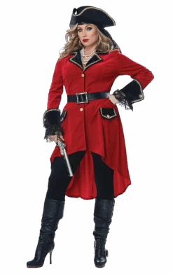 Womens Plus Size Captain Hook Costume