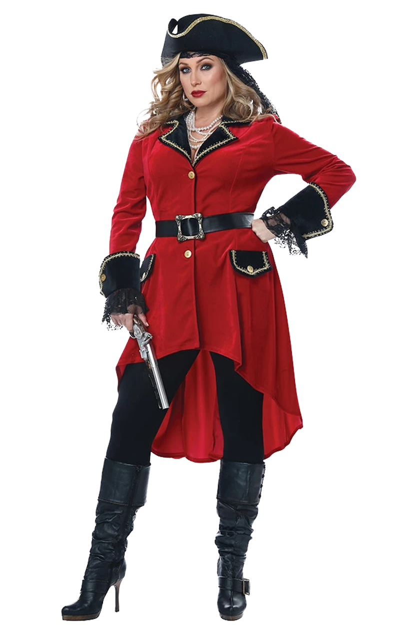 Womens Plus Size Captain Hook Costume 1 Womens Plus Size Captain Hook Costume