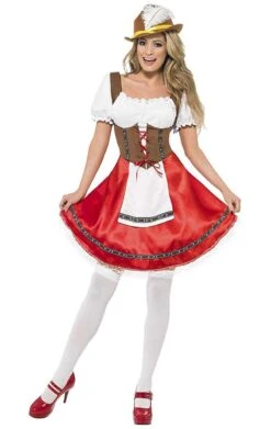 Smiffys Womans Red Bavarian Costume